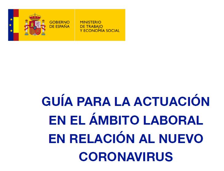 Guia para la actuación en el ámbito laboral en relación al nuevo coronavirus